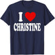 I Heart Love Christine T-Shirt - T-Shirt | Navy