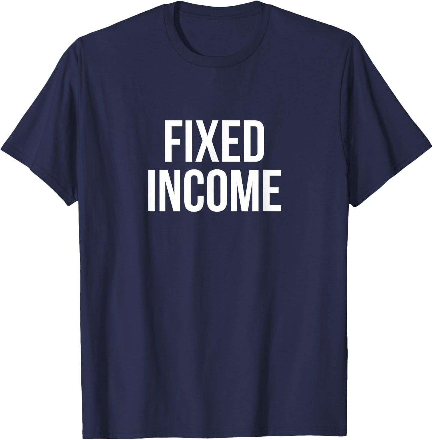 Fixed Income Black Modern Letter Print T-Shirt - T-Shirt | Navy