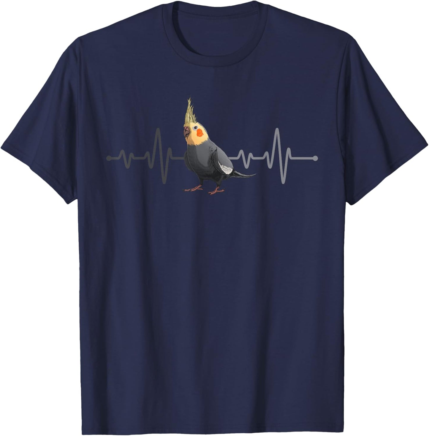Cute Cockatiel Design Women Kids Parrot Bird Lover T-Shirt - T-Shirt | Navy