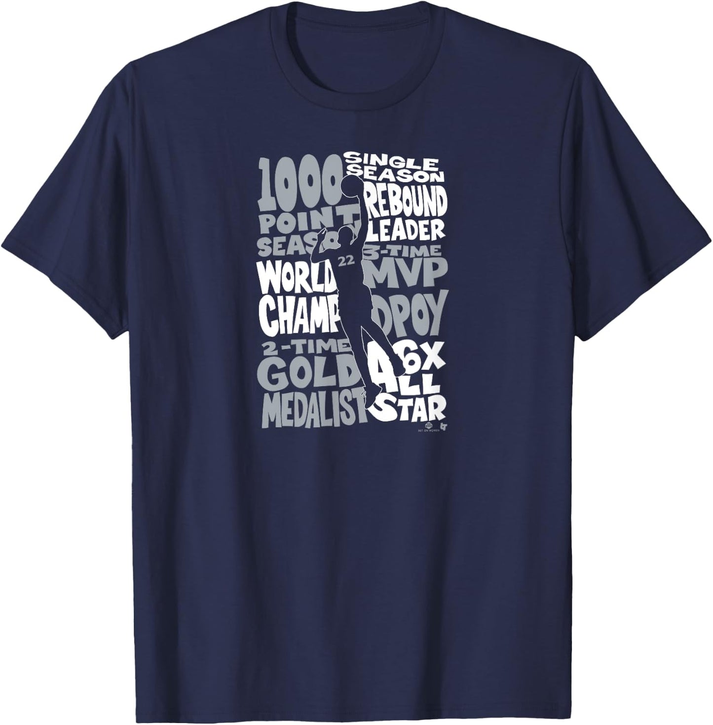 A'ja Wilson - MVP Things - Las Vegas Basketball T-Shirt - T-Shirt | Navy