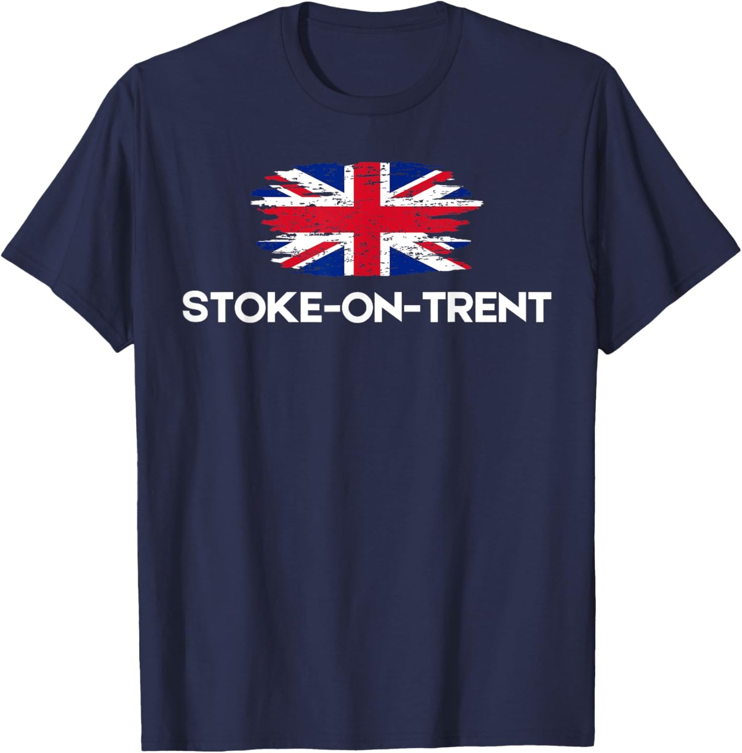 Stoke-on-Trent UK City Women Men United Kingdom Town England T-Shirt - T-Shirt | Navy
