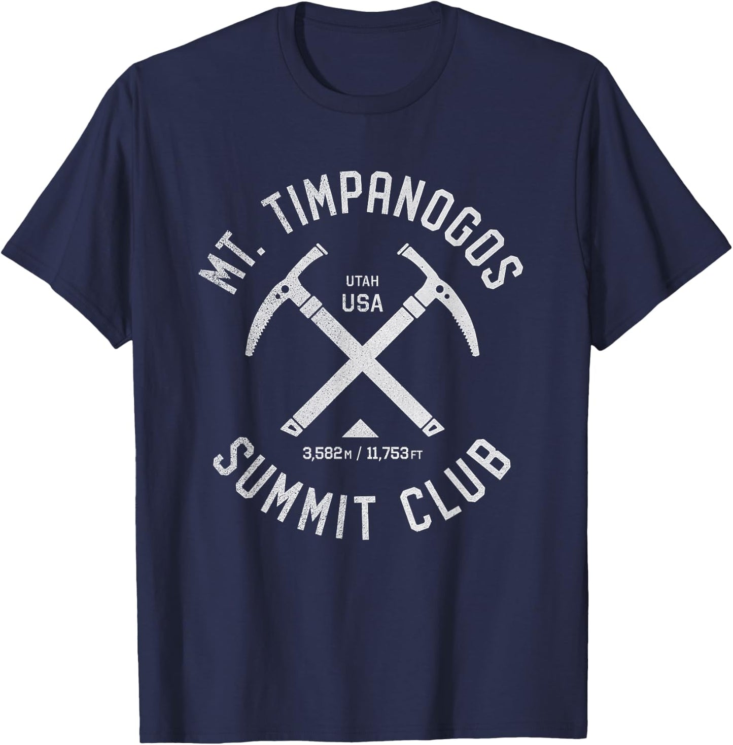 Mount Timpanogos Summit Club | I climbed Mount Timpanogos T-Shirt - T-Shirt | Navy