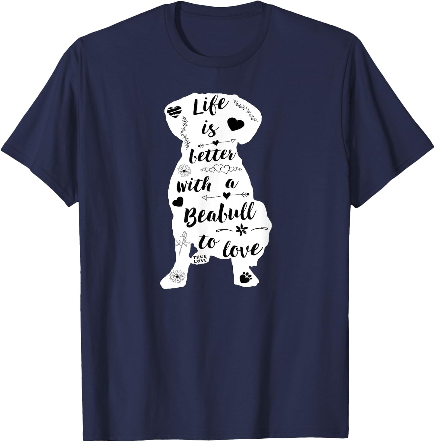 Beabull Shirt Design for Beabull Dog Lovers T-Shirt - T-Shirt | Navy