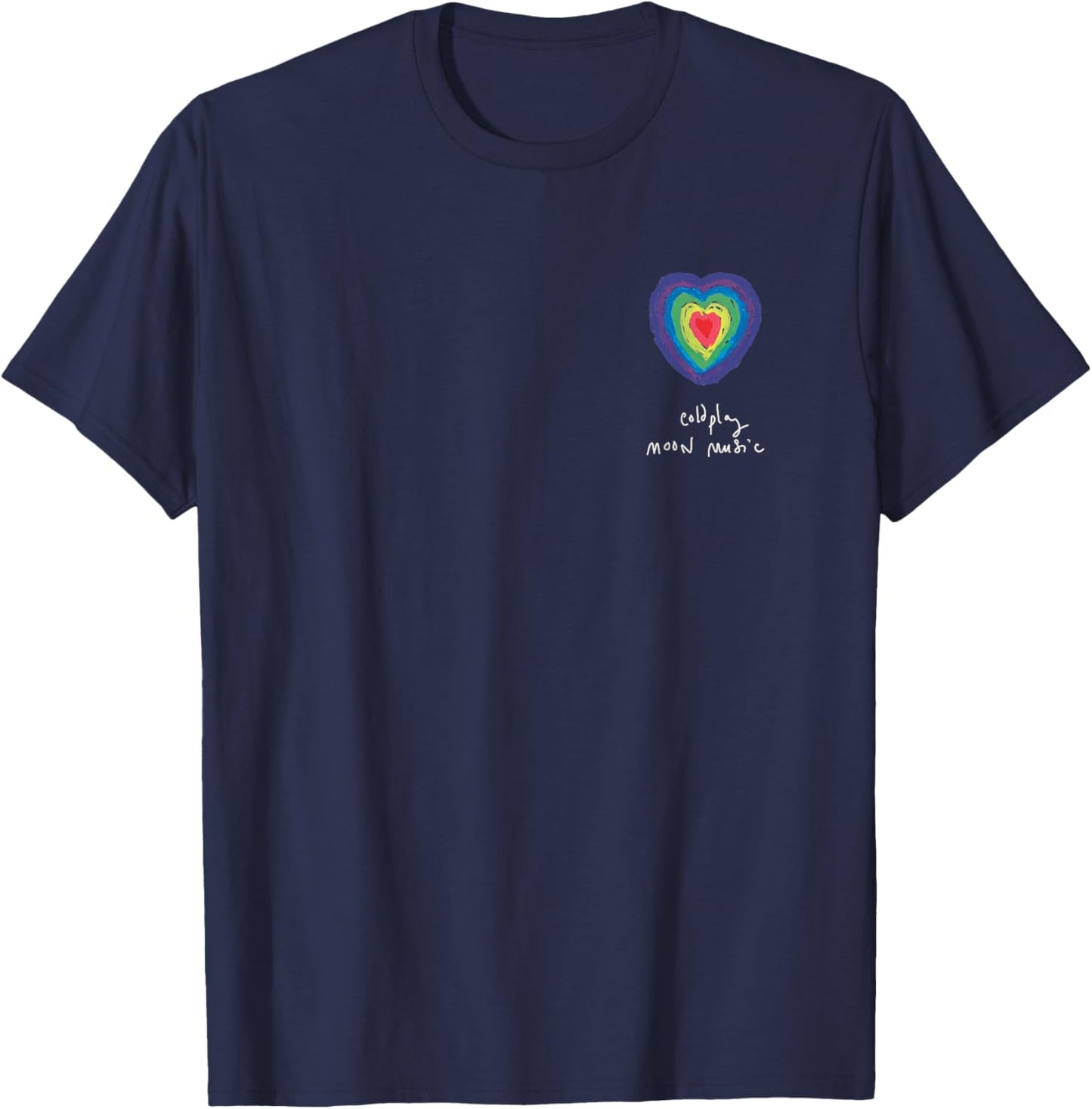 Coldplay Moon Music Heart Amazon Exclusive T-Shirt - T-Shirt | Navy