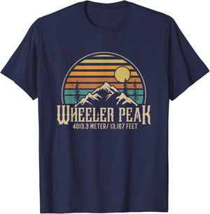 Climbing New Mexico Hiking Mountain Wheeler Peak T-Shirt - T-Shirt | Navy