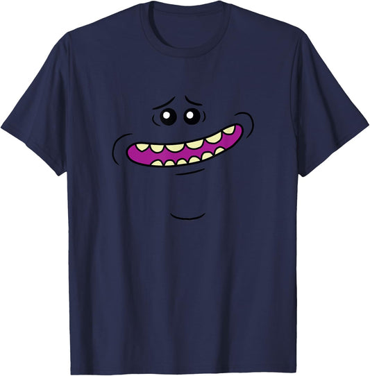 Rick and Morty Mr. Meeseeks Face Cartoon T-Shirt - T-Shirt | Navy