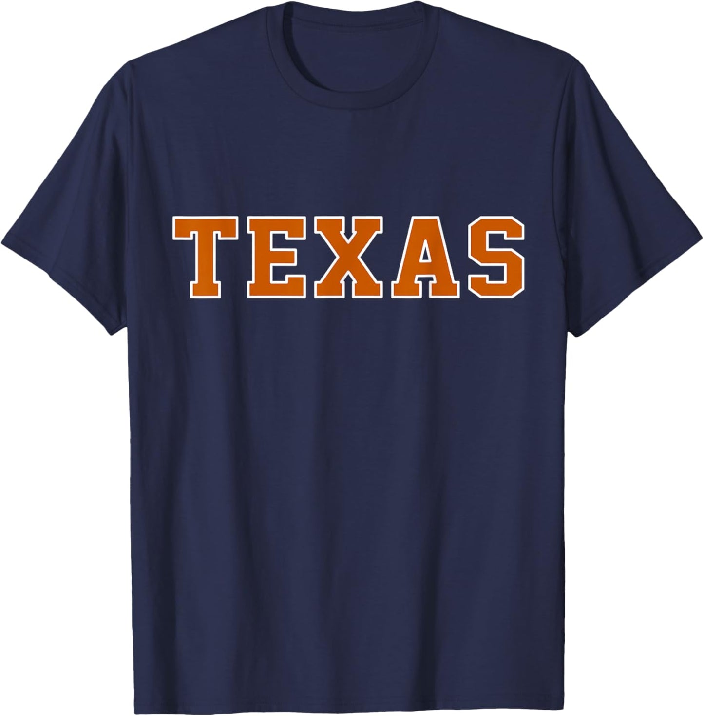 Vintage Texas Men Texas Women Retro Orange Gift T-Shirt - T-Shirt | Navy