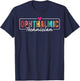 Ophthalmic Technician Leopard Ophthalmic Tech T-Shirt - T-Shirt | Navy