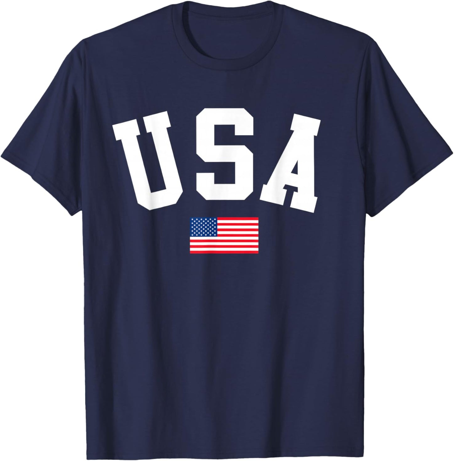 USA Shirt Men Women Kids American Flag Patriotic 4th of July T-Shirt - T-Shirt | Navy