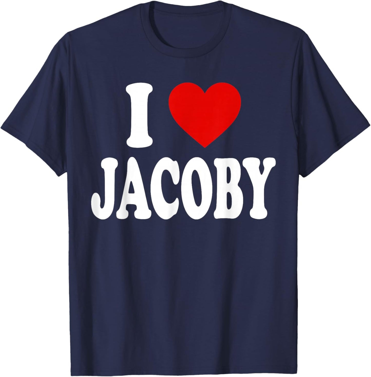 I Heart Love Jacoby T-Shirt - T-Shirt | Navy