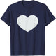 White Heart is The Symbol of Love for Valentines Day Holiday T-Shirt - T-Shirt | Navy