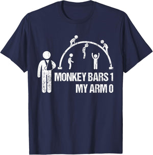 Monkey Bars 1 My Arm 0 Funny Broken Arm Story Boys Kids T-Shirt - T-Shirt | Navy