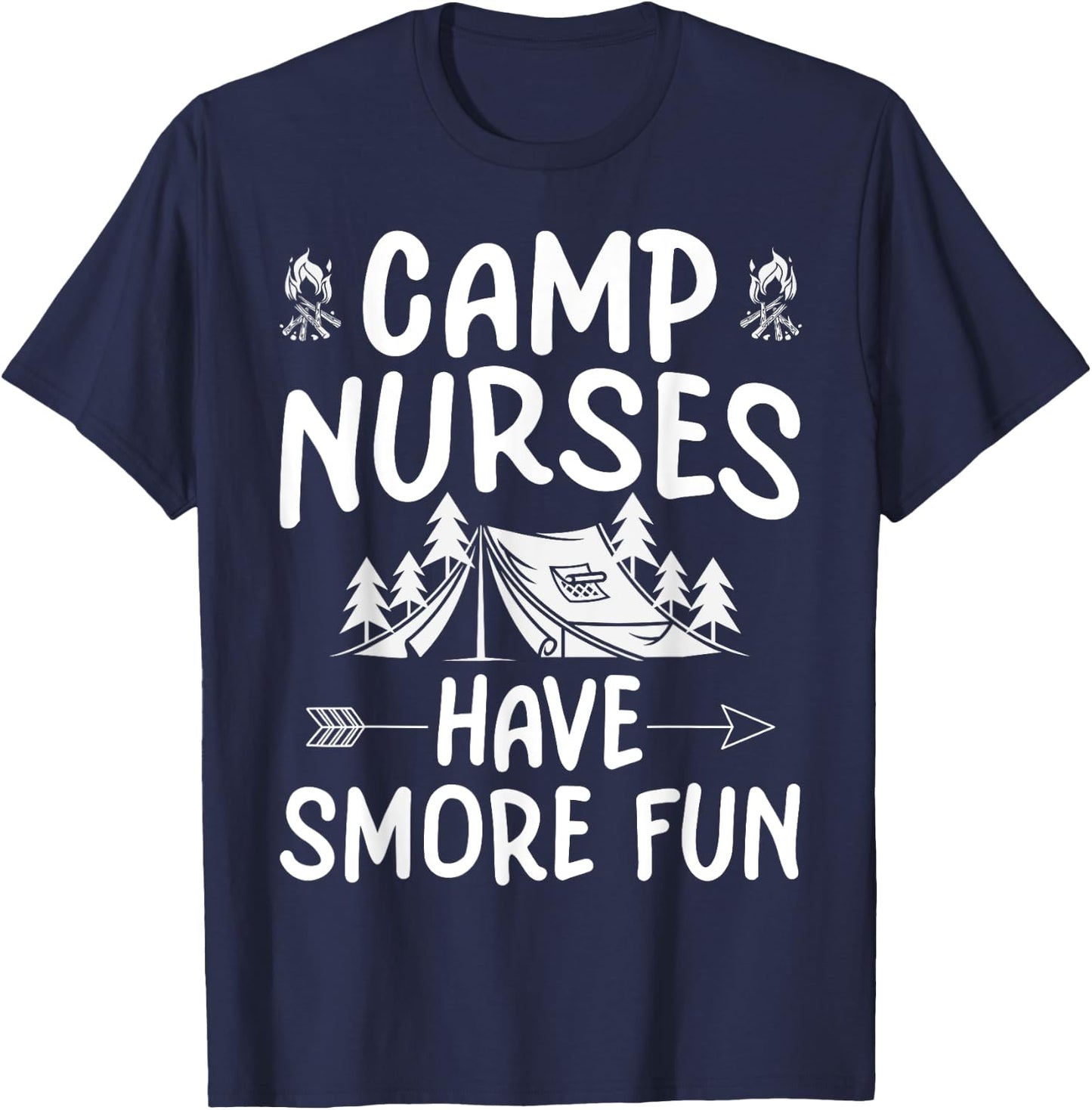 Camp Nurses Have Smore Fun Funny Summer Camp Nursing Men Women Kids T-Shirt - T-Shirt | Navy