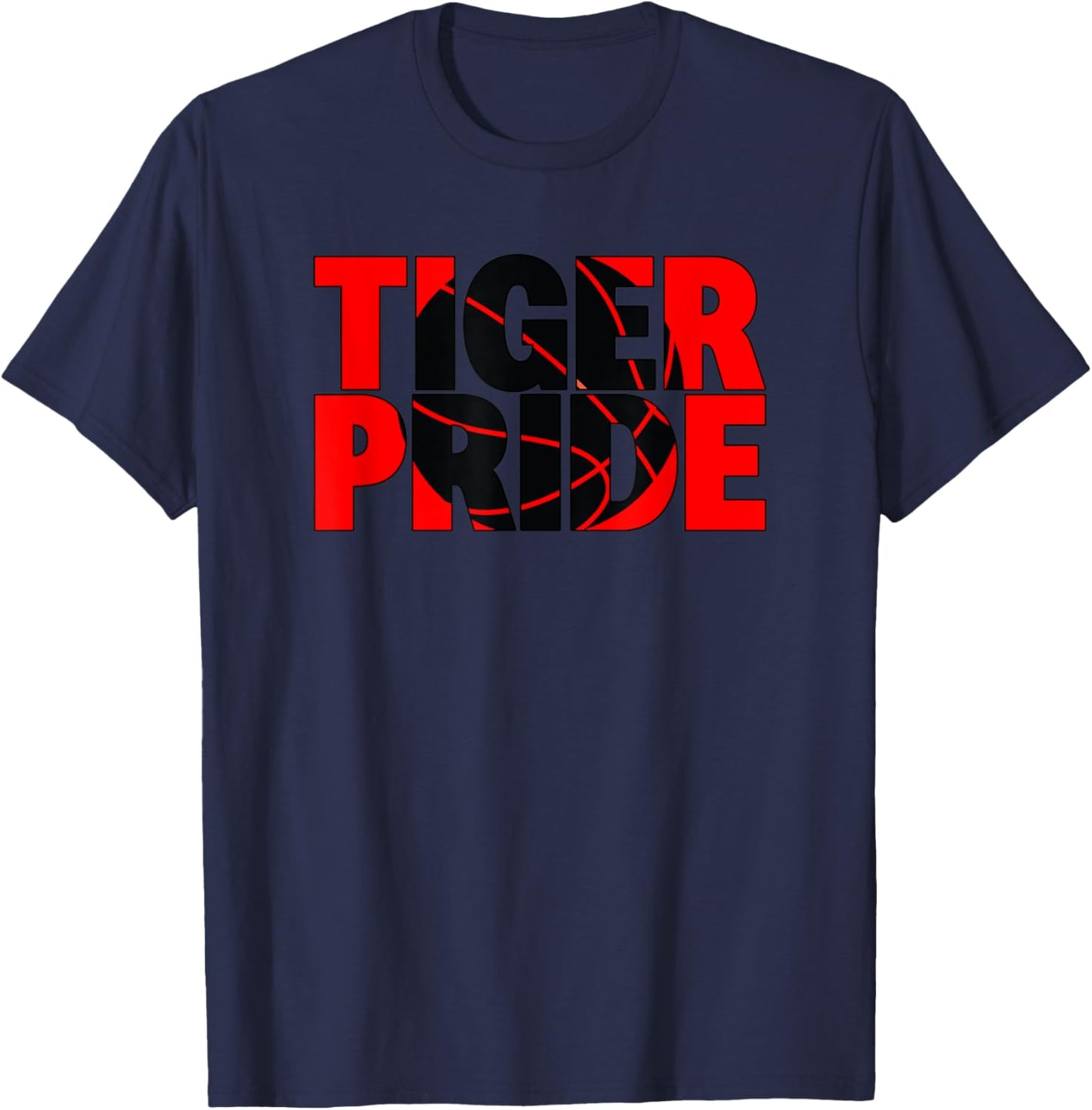 Katy Tigers Pride Basketball T-Shirt - T-Shirt | Navy