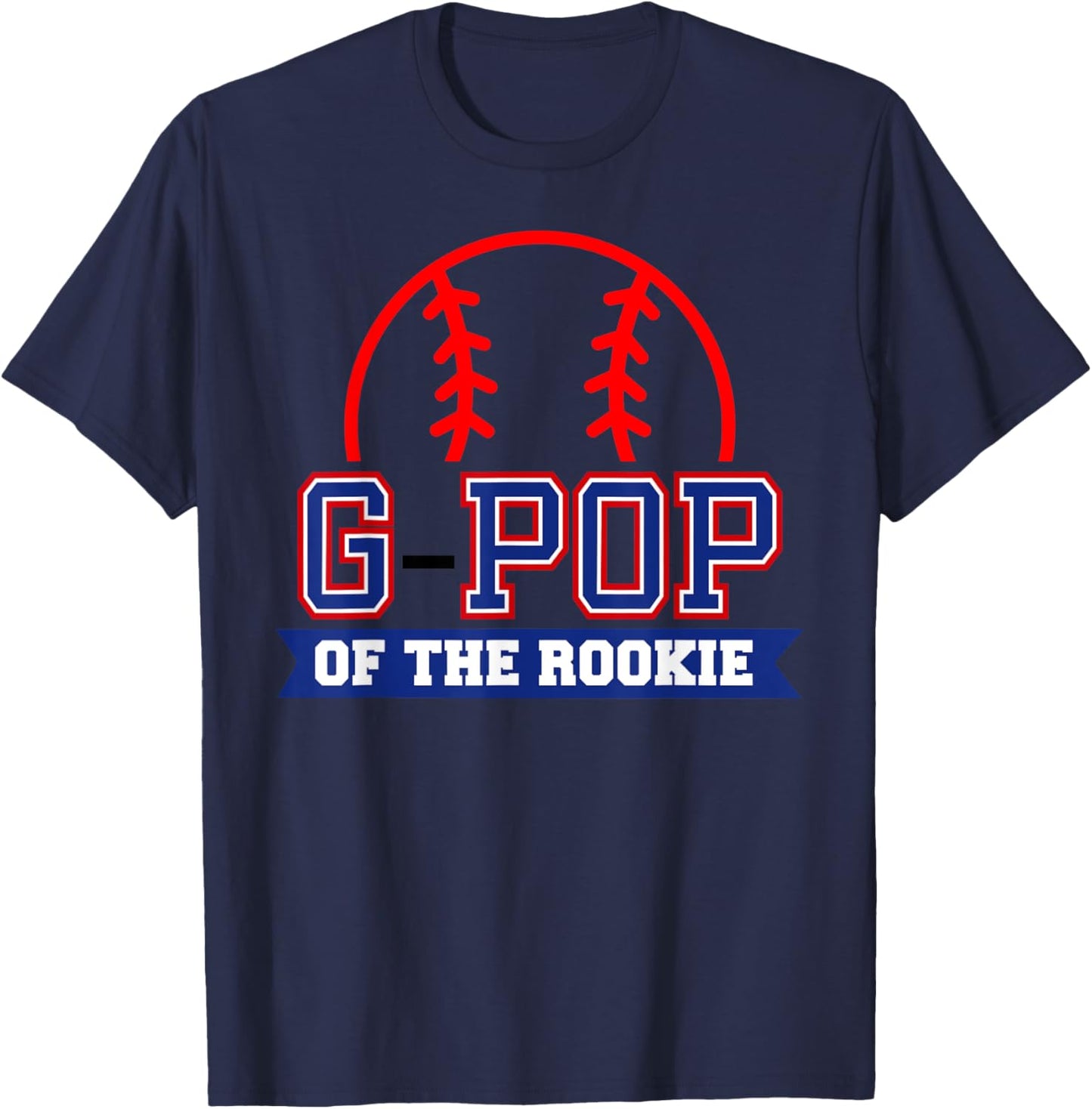 G-Pop of Rookie 1st Birthday Baseball Theme Matching Party T-Shirt - T-Shirt | Navy