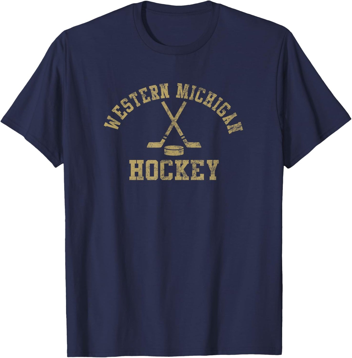 Vintage Western Michigan Hockey T-Shirt - T-Shirt | Navy