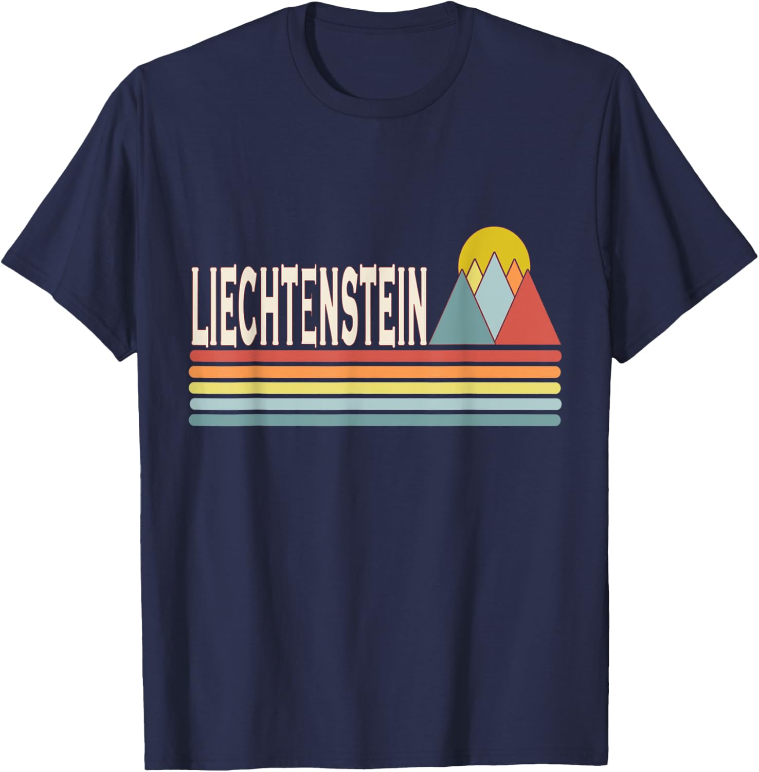 Retro style Liechtenstein outdoors T-Shirt - T-Shirt | Navy