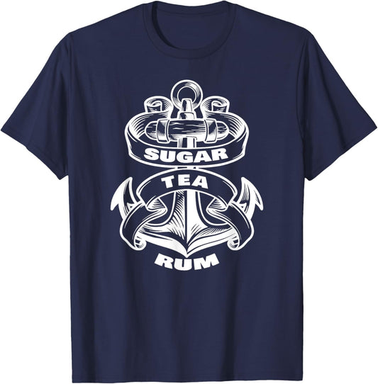 Sugar & Tea & Rum Sea Shanty Sugar Tea Rum T-Shirt - T-Shirt | Navy