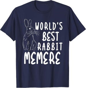 World Best Rabbit MEMERE Bunny Family Easter Matching T-Shirt - T-Shirt | Navy