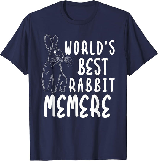 World Best Rabbit MEMERE Bunny Family Easter Matching T-Shirt - T-Shirt | Navy