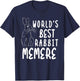 World Best Rabbit MEMERE Bunny Family Easter Matching T-Shirt - T-Shirt | Navy