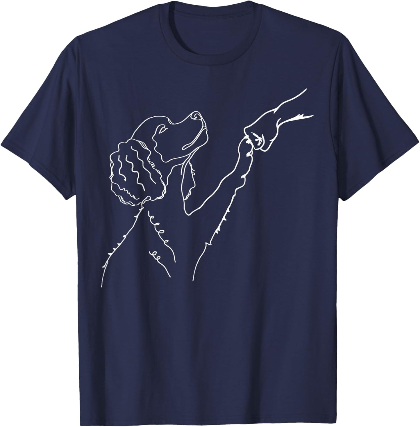 Poodle Doodle Fist Bump, Dog Fist Bump, Poodle Doodle T-Shirt - T-Shirt | Navy