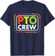 PTO Crew School Volunteer Parent Teacher Organization Team Men Women T-Shirt - T-Shirt | Navy