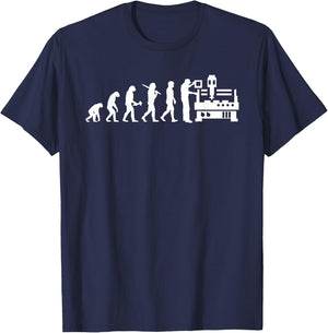 CNC Operator Evolution CNC Machinist T-Shirt - T-Shirt | Navy