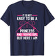 It's not easy Princess Fishing Girl Fish Gift T-Shirt - T-Shirt | Navy