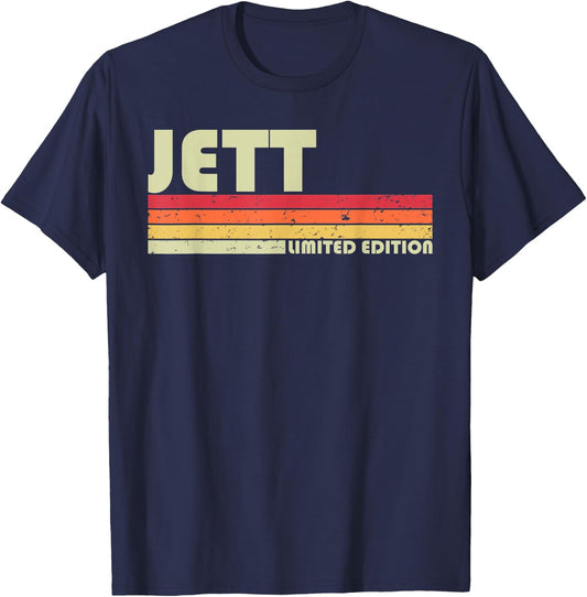 JETT Gift Name Personalized Funny Retro Vintage Birthday T-Shirt - T-Shirt | Navy