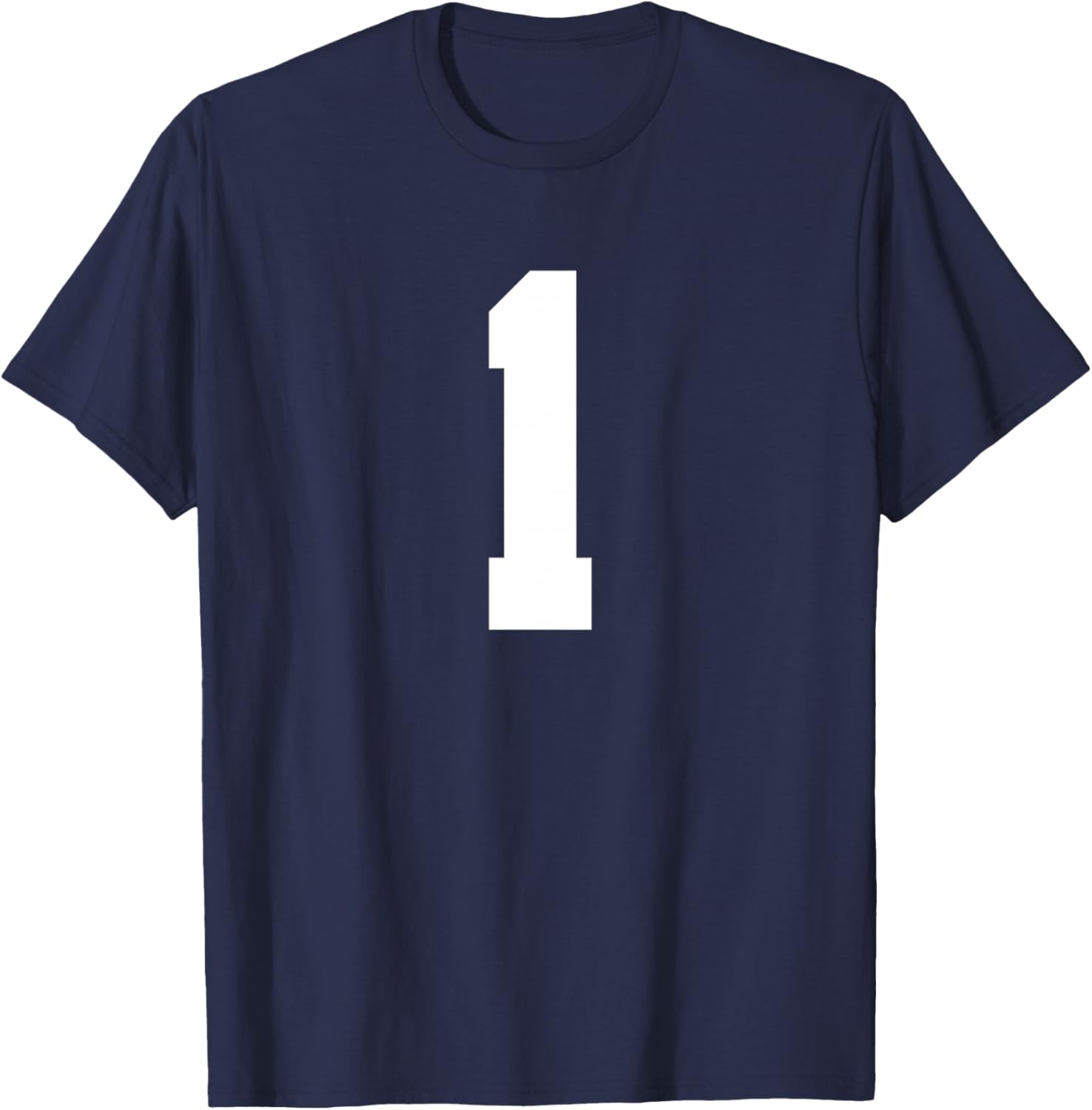 1 Number (on Back) Sport Team Number Jersey T-Shirt - T-Shirt | Navy