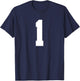 1 Number (on Back) Sport Team Number Jersey T-Shirt - T-Shirt | Navy