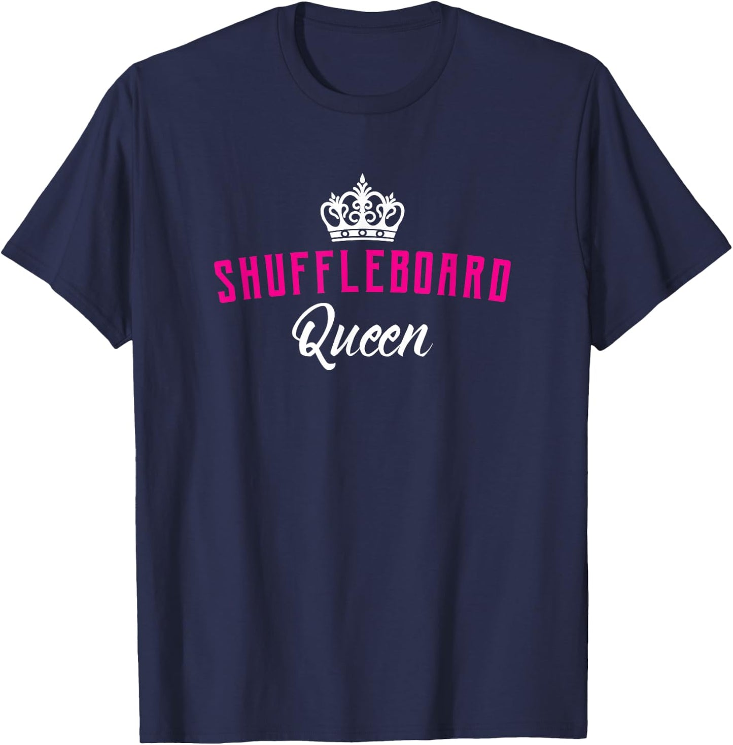 Funny Shuffleboard Queen T-Shirt - T-Shirt | Navy