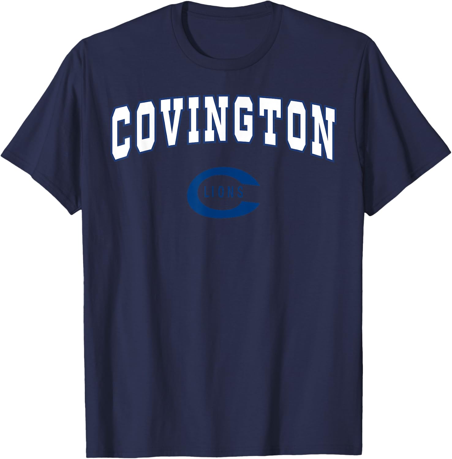 Covington High School Fighting Lions C2 T-Shirt - T-Shirt | Navy