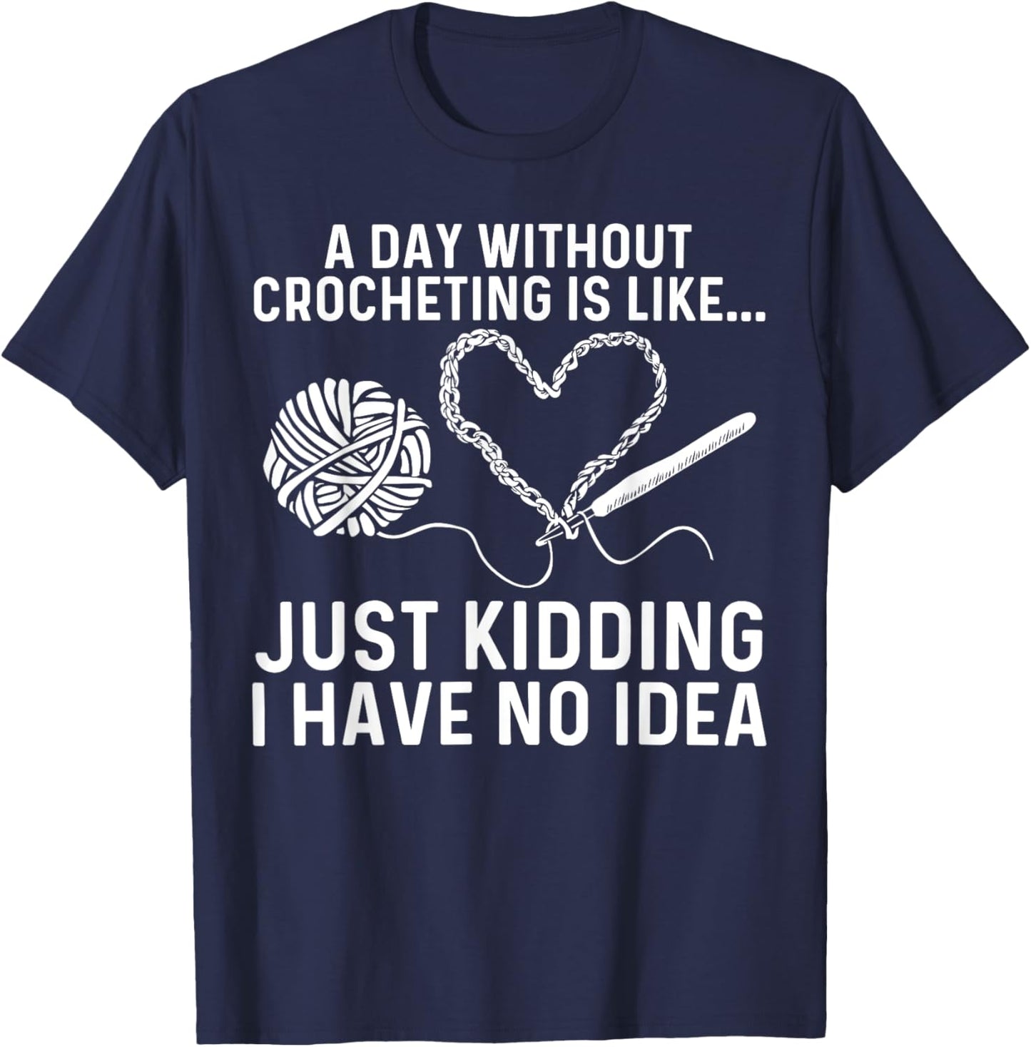 Crocheting Art Grandma Crocheter Crochet Lovers T-Shirt - T-Shirt | Navy