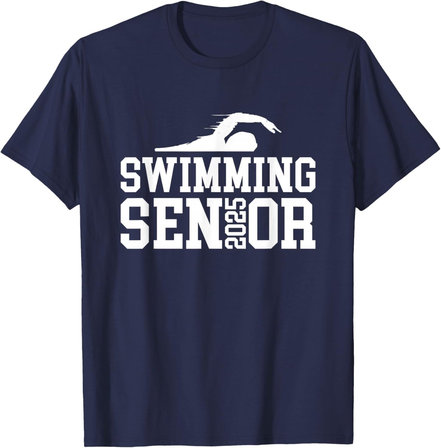 Class of 2025 Swimming Senior Night T-Shirt - T-Shirt | Navy