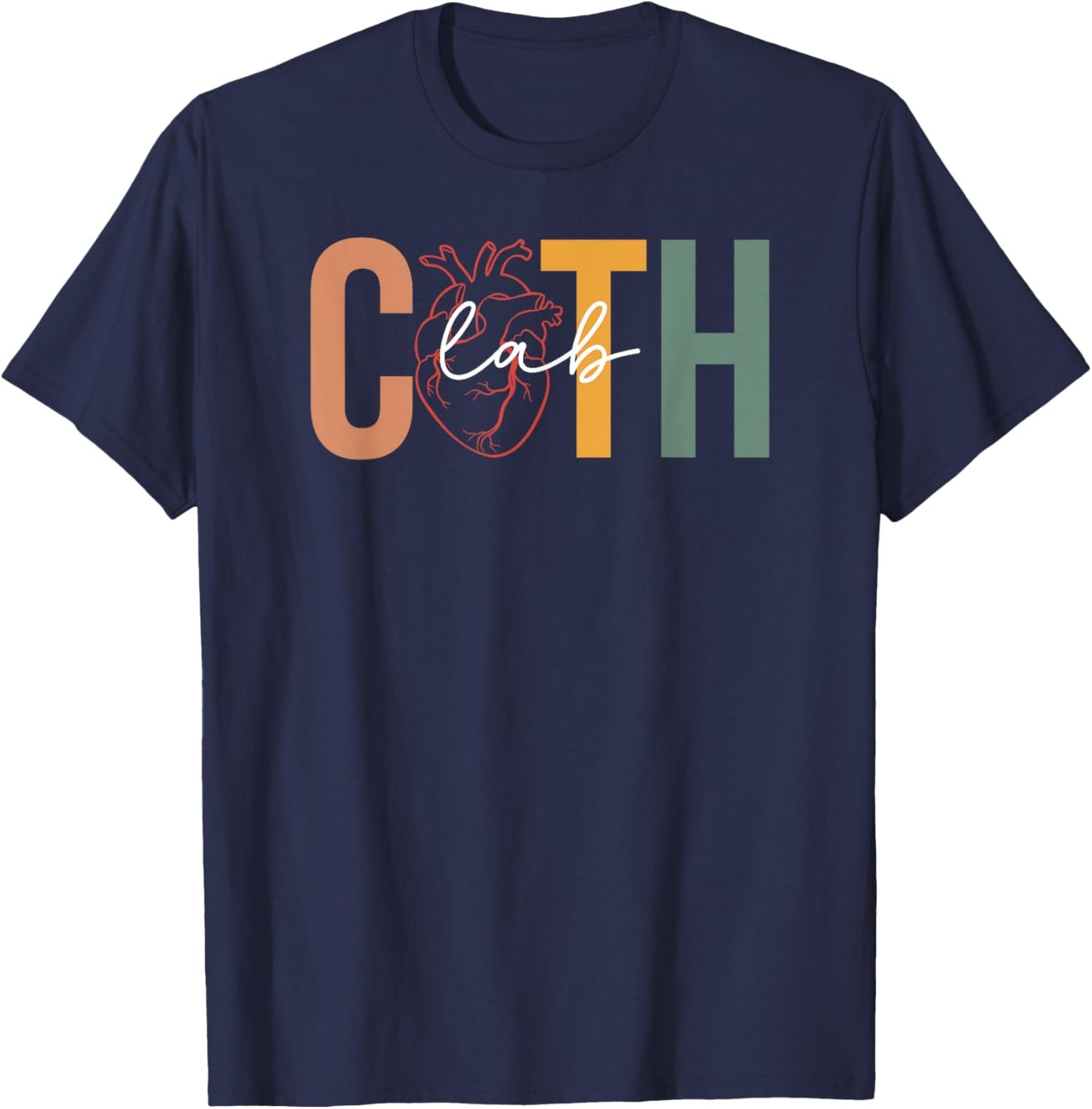 Cath Lab Boho Cath Lab Technologist Cath Laboratory Tech T-Shirt - T-Shirt | Navy