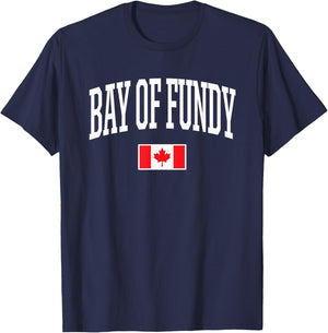 Eh Team Canadian Flag Bay of Fundy Canada T-Shirt - T-Shirt | Navy