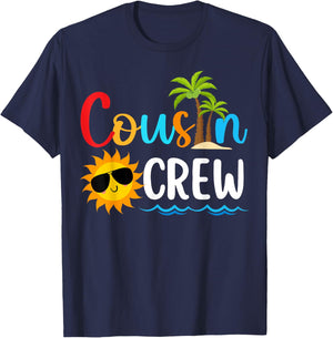 2025 Cousin crew Summer Vacation Beach Family Trips Matching Men Women Girls Kids T-Shirt - T-Shirt | Navy