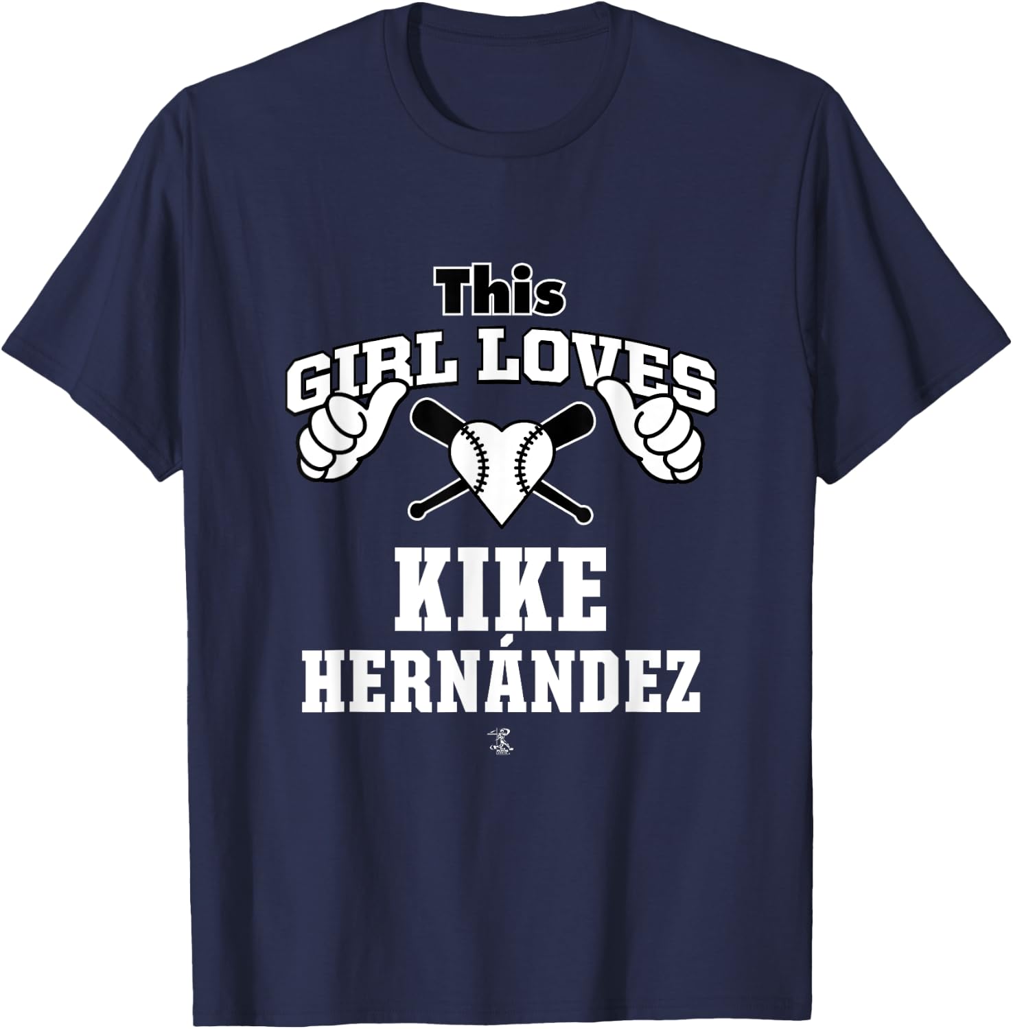 Kike Hernandez This Girl Loves Gameday T-Shirt - T-Shirt | Navy
