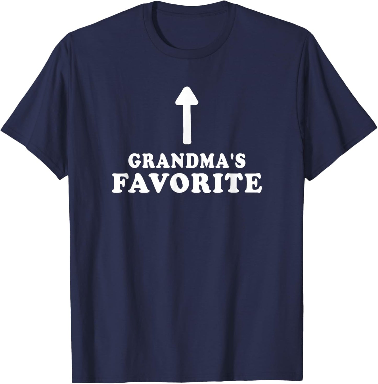 Siblings By Design Company Funny Grandmas Favorite Grandchild Grandson Granddaughter -Adults, -Kids Black Short Sleeve T-Shirt - T-Shirt | Navy