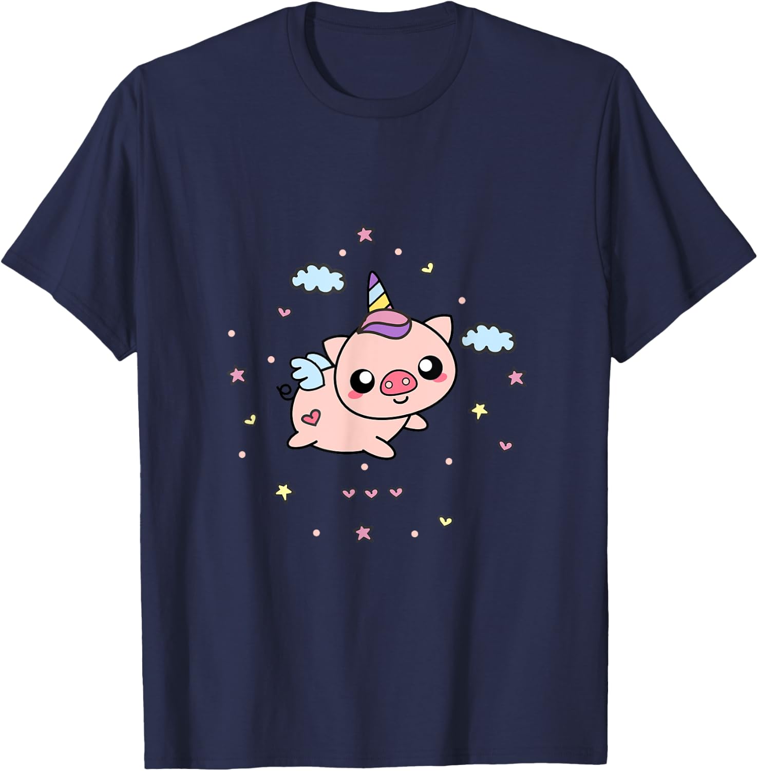 Unipig Pig Unicorn T-Shirt - T-Shirt | Navy