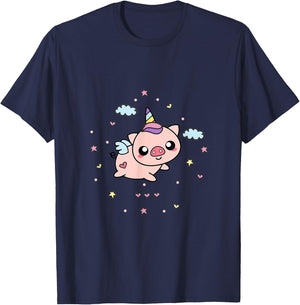 Unipig Pig Unicorn T-Shirt - T-Shirt | Navy