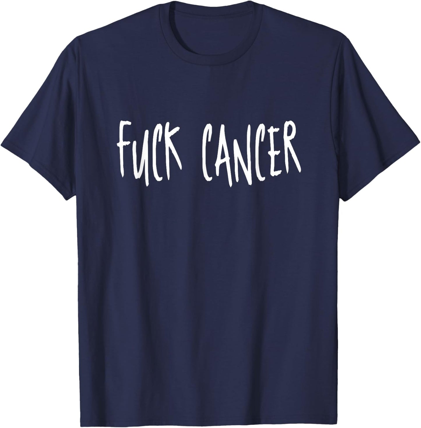 Fuck Cancer Shirt Cancer Sucks Awareness T-Shirt - T-Shirt | Navy