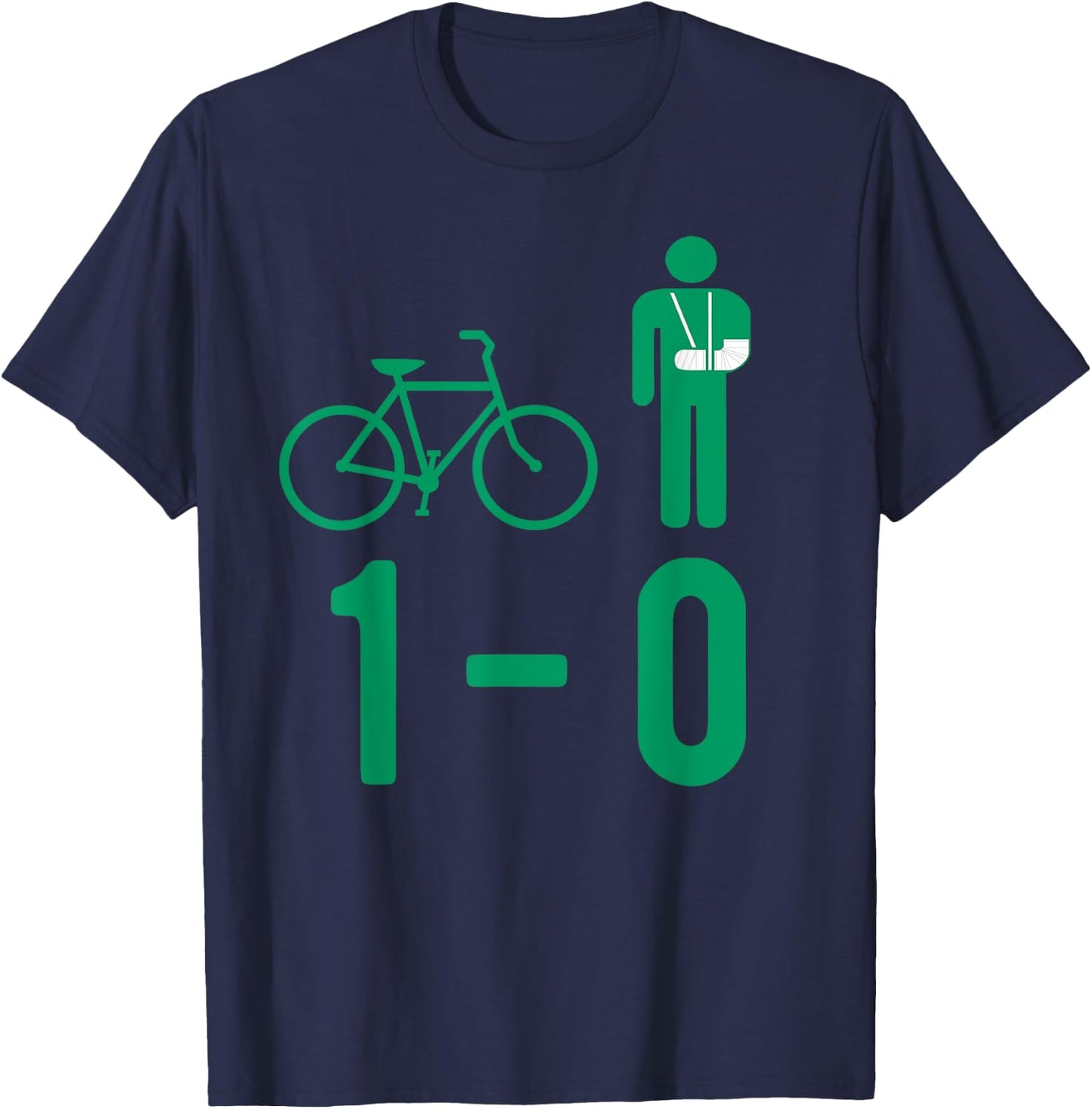 Bike Accident Broken Bone 1-0 Plaster Fracture Gift T-Shirt - T-Shirt | Navy