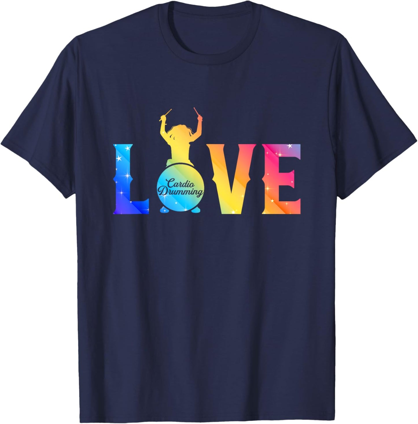 Cardio and gym colored shirt love cardio drumming T-Shirt - T-Shirt | Navy