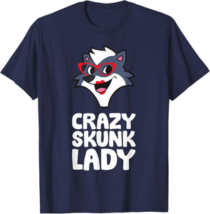 Crazy Skunk Lady T-Shirt - T-Shirt | Navy