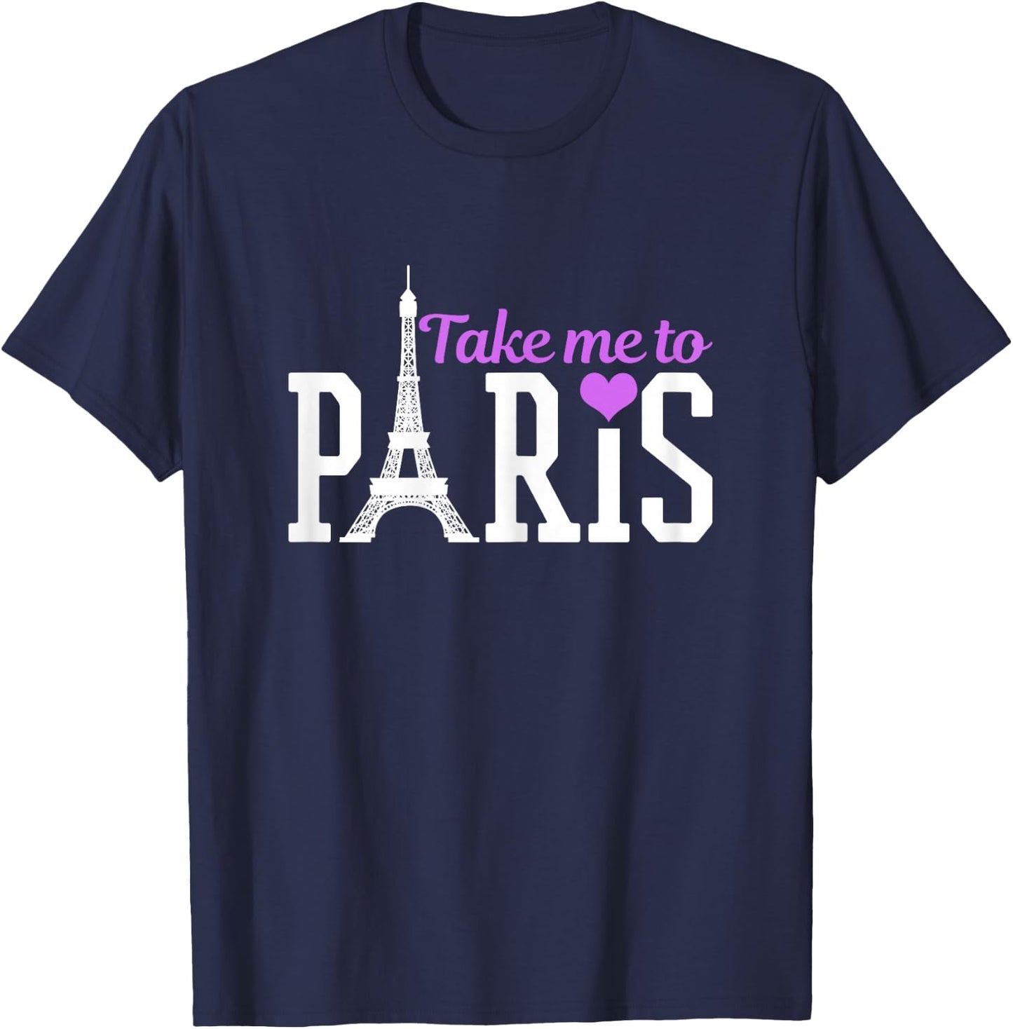 Paris France Eiffel Tower Souvenir T-Shirt - T-Shirt | Navy
