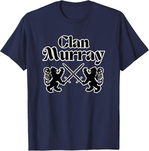 Clan Murray Scottish swords Lion T-Shirt - T-Shirt | Navy