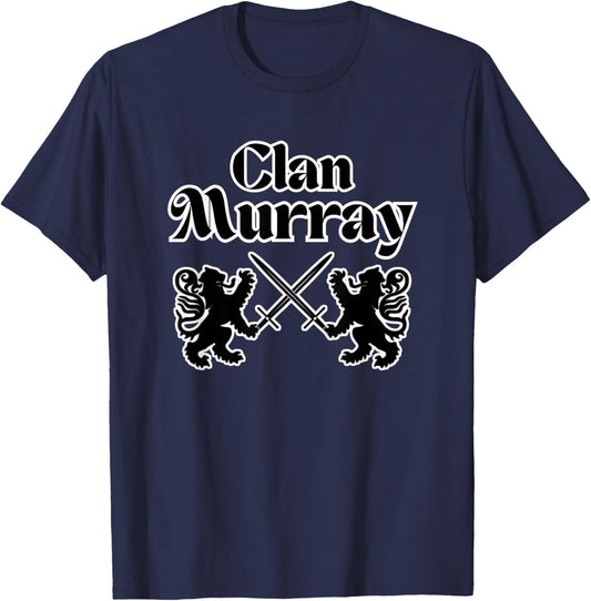 Clan Murray Scottish swords Lion T-Shirt - T-Shirt | Navy